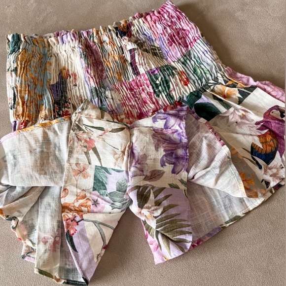ZARA High Rise Smocked Waist Flowy Shorts EUC-Like New! - Picture 9 of 14